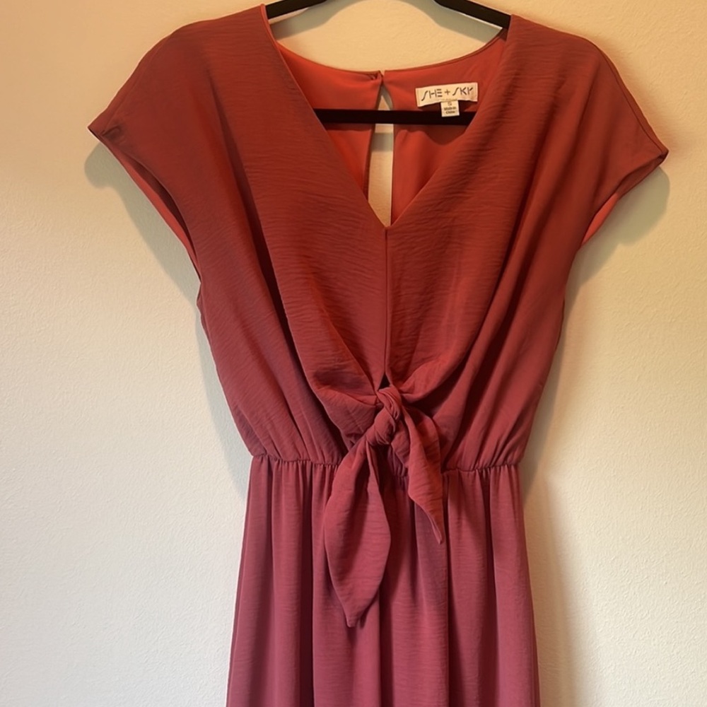 She + Sky dusty rose jumpsuit